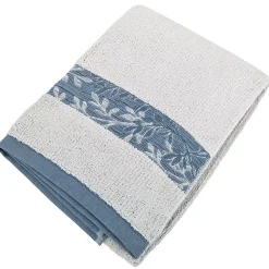 Drap de bain 100x150 cm FOLIUM en coton 520 g/m² bleu Cérulé