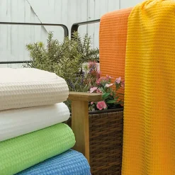 Drap de bain 90x160 cm nid d'abeille PURE WAFFLE 300 g/m² beige