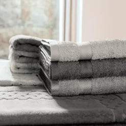 Drap de bain 100x150 cm ROYAL CRESENT Acier 650g/m2