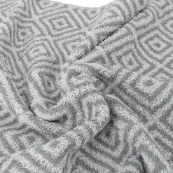 Drap de bain 100x150 cm SYMETRIE coton Gris Losanges
