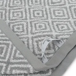Drap de bain 100x150 cm SYMETRIE coton Gris Losanges