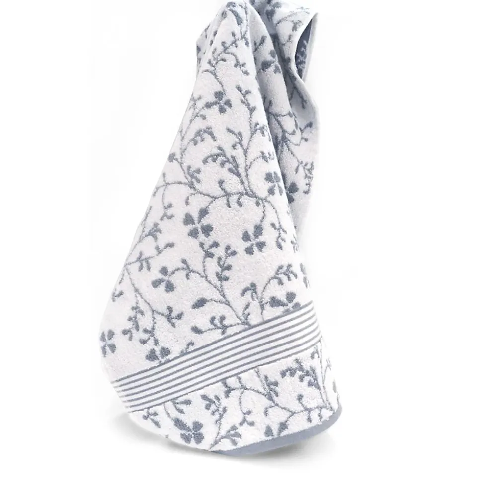 Drap de bain 100x150 cm VINTAGE FLORAL Gris 550g/m2