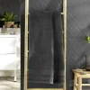 Drap de douche 70 x 130 cm eponge unie tendresse Anthracite