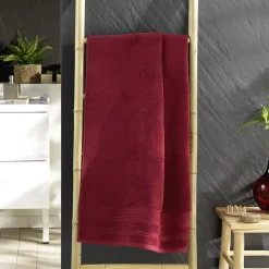 Drap de douche 70 x 130 cm eponge unie tendresse Rubis