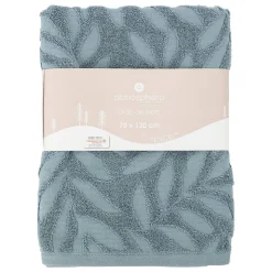 Drap de douche Cisel - coton - bleu - 70x130 cm - Atmosphera