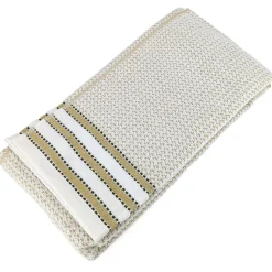 Drap de douche coton 70x140cm SANTORINI liteau jaune