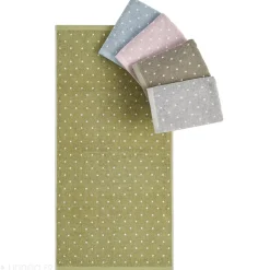 Drap de douche en coton 70X140 cm collection EFFICIENT DOTS vert olive