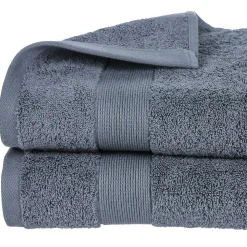 Drap de douche Essentiel - coton 450 gr/m² - gris anthracite 70x130 cm - Atmosphera