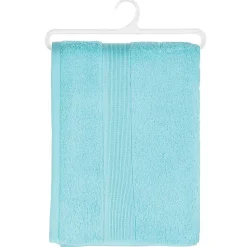 Drap de douche Essentiel - coton 450 gr/m² - bleu aqua 70x130 cm - Atmosphera