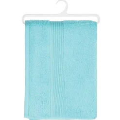 Drap de douche Essentiel - coton 450 gr/m² - bleu aqua 70x130 cm - Atmosphera
