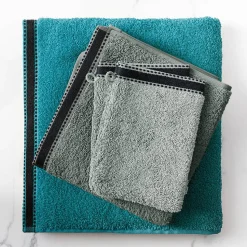 Drap de douche Joia - coton 550 gr/m² - bleu canard 70x130 cm - Atmosphera