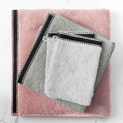 Drap de douche Joia - coton 550 gr/m² - rose 70x130 cm - Atmosphera