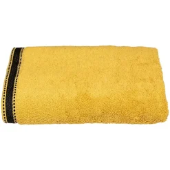 Drap de douche Joia - coton 550 gr/m² - jaune moutarde 70x130 cm - Atmosphera