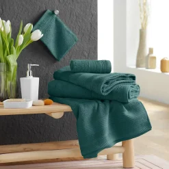 Drap de Douche Uni Tendresse - 70x130 cm - 500 g,m² - 70x130cm - Orage