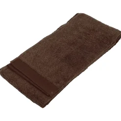 Drap de douche 70x140 cm coton peigné ALBA chocolat