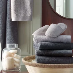 Drap de douche 70x140 cm coton peigné ALBA argent