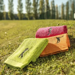 Drap de douche 70x140 cm coton 550g/m2 PURE FOOTBALL Vert Pistache