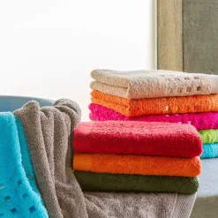 Drap de douche 70x140 cm coton 550g/m2 PURE PRIMAVERA Orange Butane