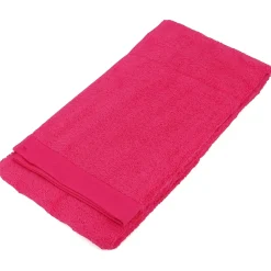 Drap de douche 70x140 cm coton peigné ALBA fraise