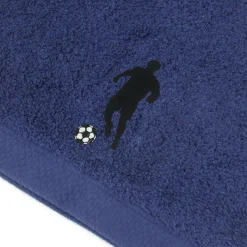 Drap de douche 70x140 cm coton 550g/m2 PURE FOOTBALL Bleu Marine