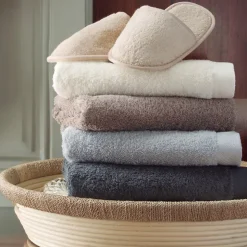 Drap de douche 70x140 cm coton peigné ALBA taupe