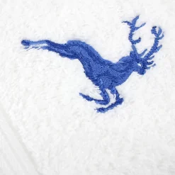 Drap de douche 70x130 cm HIRSH Blanc/Bleu 600g/m2
