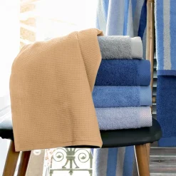 Drap de douche 70x140 cm nid d'abeille PURE WAFFLE 300 g/m² beige