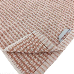 Drap de douche 70x140 cm pur coton motifs quadrillés collection GLOW marron