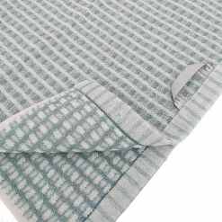 Drap de douche 70x140 cm pur coton motifs quadrillés collection GLOW vert