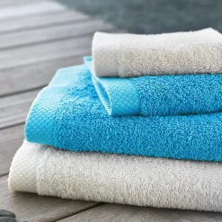 Drap de douche 70x180 cm PURE Bleu Océan 550g/m2