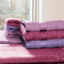 Drap de douche 70x140 cm ROYAL CRESENT Rose Vin 650g/m2
