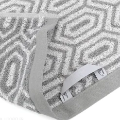 Drap de douche 70x140 cm SYMETRIE coton Gris Alvéoles