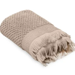 Drap de douche 70x130 cm TETHYS micro-coton beige Chanvre