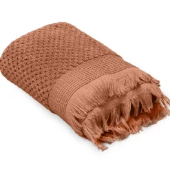 Drap de douche 70x130 cm TETHYS micro-coton orange Terre