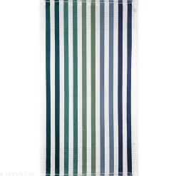 Drap de plage à rayures 100x180 cm pur coton collection BARBAGIA bleu