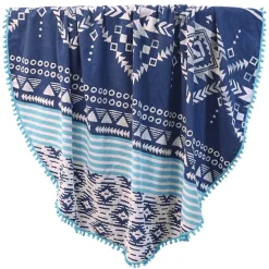 Drap de plage rond 180 cm INCA Bleu