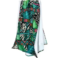 Drap de plage 100x180 cm JUNGLE Vert