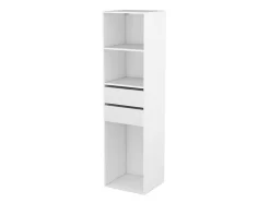Dressing blanc 2 tiroirs GoodHome Atomia H. 187,5 x L. 50 x P. 45 cm