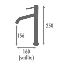 Edouard Rousseau - Mitigeur lavabo haut SCRIPY - Butée éco stop - Vidage clic clac inclus - 3 coloris disponibles