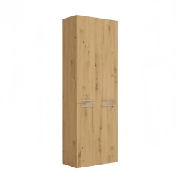 ELLOS - Armoire de salle de bain 2 paniers à ligne - Rangement sdb - 174x60x30 - Meuble colonne