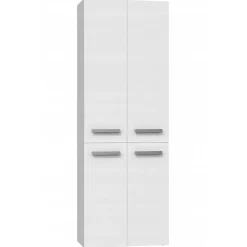 ELLOS - Armoire de salle de bain avec deux paniers - Poignées minimalistes - 174x60x30cm - Colonne rangement