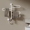 EMKE Chauffe-serviettes Électrique 78x43cm, Thermostat Intelligent WiFi, Radiateur Électrique pour Salle de Bain, Blanc