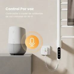 EMKE Chauffe-serviettes Électrique 78x43cm, Thermostat Intelligent WiFi, Radiateur Électrique pour Salle de Bain, Blanc
