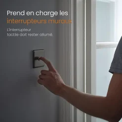 EMKE Meuble de Salle de Bain avec Miroir, Porte Soft-Close, LED Réglable, Prise USB, Anti-Buée, Charnière Gauche