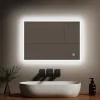 EMKE Miroir lumineux salle de bain 70x50cm, Miroir LED avec Interrupteur Tactile, 6500K, Dimmable