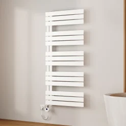 EMKE Radiateur Sèche-Serviettes Électrique 1320x600 mm, Blanc 800W, WiFi, Modes Intelligents, Détection Fenêtre