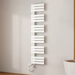 EMKE Radiateur Sèche-Serviettes Électrique 1599x400 mm, Blanc 800W, WiFi, Modes Intelligents, Détection Fenêtre