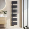 EMKE Radiateur Sèche-Serviettes à Eau Chaude, Connexion Latérale Design Plat Anthracite 1599x400mm 718W