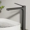 EMKE Robinet Lavabo Salle de Bain 335x233x46 mm Anthracite, Mitigeur en Cuivre, Robinet de Cuisine, Cartouche Céramique