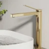 EMKE Robinet Lavabo Salle de Bain 335x233x46 mm Or Champagne, Mitigeur en Cuivre, Robinet de Cuisine , Cartouche Céramique